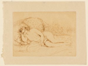 Desnudo reclinado de Pierre Auguste Renoir