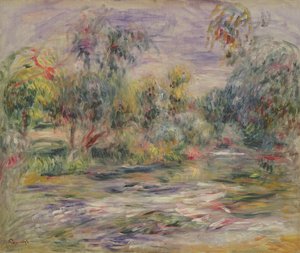 Paisaje fluvial (Azules) de Pierre Auguste Renoir