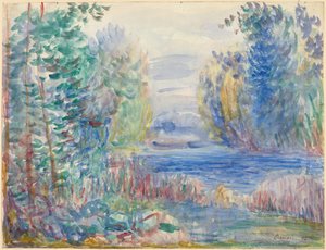 Paisaje Fluvial, 1890 de Pierre Auguste Renoir