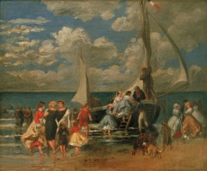 Reunión alrededor de un barco de Pierre Auguste Renoir
