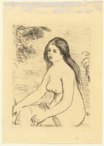 Mujer desnuda sentada