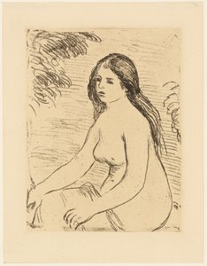 Mujer desnuda sentada de Pierre Auguste Renoir