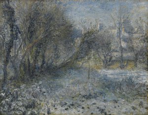 Paisaje cubierto de nieve, 1870-1875 de Pierre Auguste Renoir