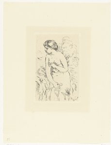 Mujer desnuda de pie o bañista
Baigneux debout a mi-jambes de Pierre Auguste Renoir