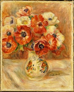Naturaleza muerta con anémonas de Pierre Auguste Renoir