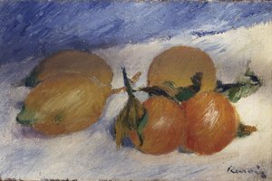 Naturaleza muerta con limones y naranjas de Pierre Auguste Renoir
