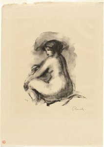 Estudio de mujer desnuda sentada