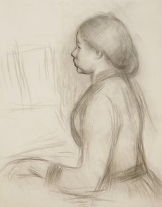 Estudio de una joven en el piano