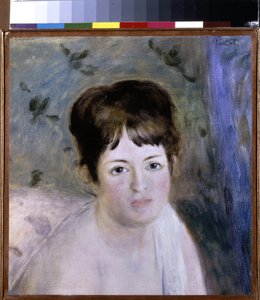 Cabeza de mujer. Pintura de Pierre Auguste Renoir (Pierre-Auguste Renoir de Pierre Auguste Renoir