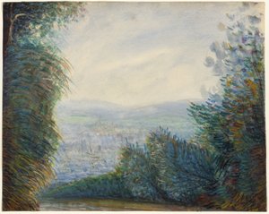 El valle de Auvers en el río Oise de Pierre Auguste Renoir