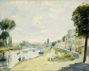 Las orillas del Sena en Bougival de Pierre Auguste Renoir