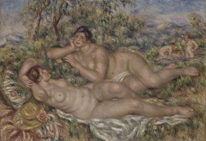 Los bañistas, 1918-1919 de Pierre Auguste Renoir