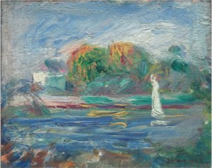 El Río Azul, c. 1890-1900 de Pierre Auguste Renoir