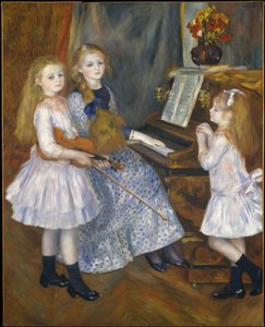 Las hijas de Catulle Mendes en el piano de Pierre Auguste Renoir