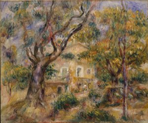 La granja en Les Collettes, Cagnes, 1908-14 de Pierre Auguste Renoir