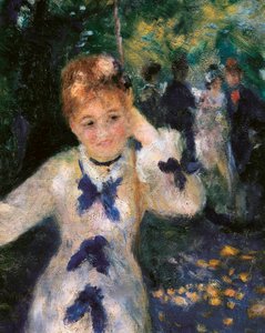 El columpio (detalle) de Pierre Auguste Renoir