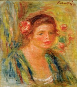 Cabeza de joven (Retrato de Gabrielle) de Pierre Auguste Renoir
