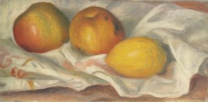 Dos manzanas y un limón de Pierre Auguste Renoir
