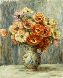 Jarrón de anémonas de Pierre Auguste Renoir