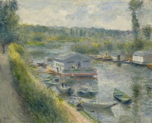 Barco lavadero en Bas-Meudon de Pierre Auguste Renoir