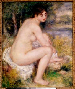 Mujer desnuda en un paisaje