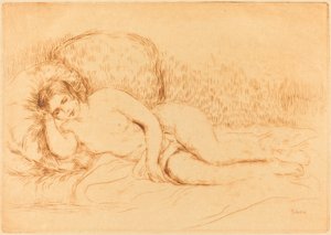 Mujer reclinada, 1906 de Pierre Auguste Renoir