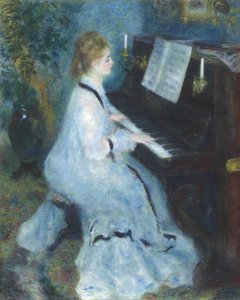 Mujer al piano de Pierre Auguste Renoir
