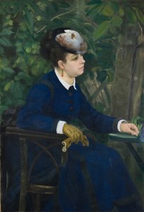 Mujer en un Jardín Mujer con Sombrero de Gaviota, 1868