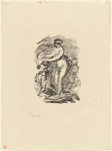 Mujer con vid, primera variante de Pierre Auguste Renoir