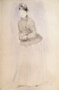 Mujer con un manguito de Pierre Auguste Renoir