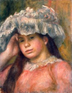 Joven con Sombrero, 1892-1894 de Pierre Auguste Renoir