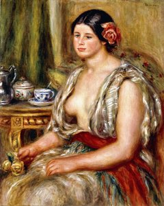 Joven Sentada en Traje Oriental, 1905 de Pierre Auguste Renoir