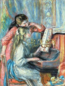 Jóvenes chicas al piano, 1892 de Pierre Auguste Renoir