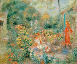 Jóvenes en el jardín de Montmartre