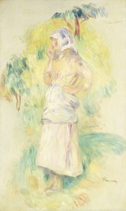 Joven campesina comiendo una manzana, c.1894
