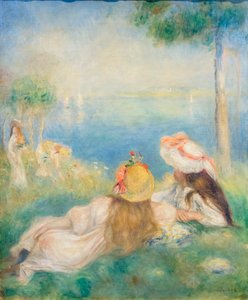 Muchachas junto al mar, c. 1894 (óleo sobre lienzo) de Pierre Auguste Renoir