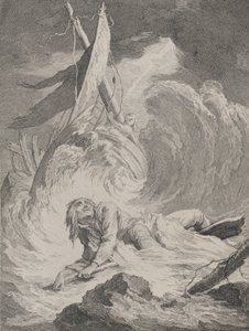 Lazarille a su regreso de las Indias naufraga..., ca. 1717-60 de Pierre Aveline