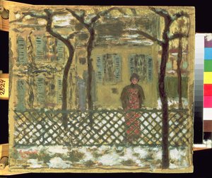 En la cerca, 1895 de Pierre Bonnard
