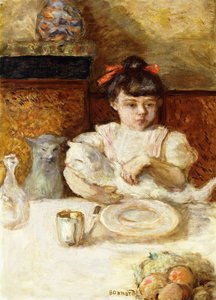 Niño y Gatos, c.1906 de Pierre Bonnard