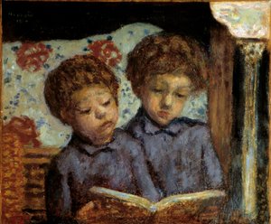 Niños Jean y Charles Terrace leyendo de Pierre Bonnard