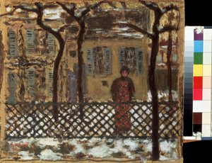 Detrás de la Valla. Pintura de Pierre Bonnard (1867-1947) de Pierre Bonnard
