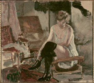 Estudio de joven mujer en su chaise longue de Pierre Bonnard