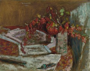Ramo de flores en una mesa de Pierre Bonnard