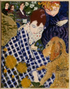 Mujer con perro de Pierre Bonnard