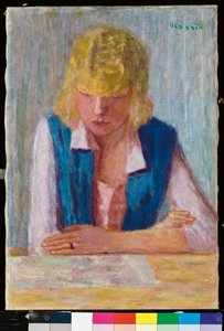 La rubia con chaleco azul de Pierre Bonnard