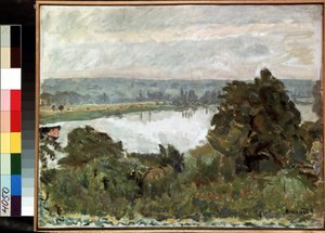 ""The Seine near Vernon"" (El Sena cerca de Vernon) Pintura de Pierre Bonnard (1867-1947) 1911 Dim. 41x52 cm Museo del Hermitage, San Petersburgo (San Petersburgo) de Pierre Bonnard