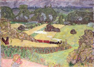 Paisaje con tren de carga, 1909
