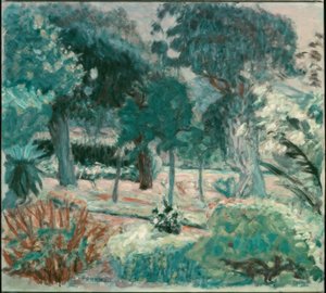 El jardín en Le Var (Saint-Tropez, la Villa Joséphine) de Pierre Bonnard