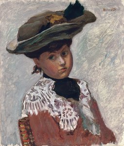 Retrato de una joven o El sombrero, c.1905 de Pierre Bonnard
