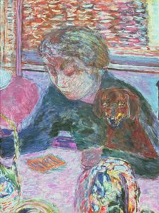 Retrato con un perro, 1940 de Pierre Bonnard
